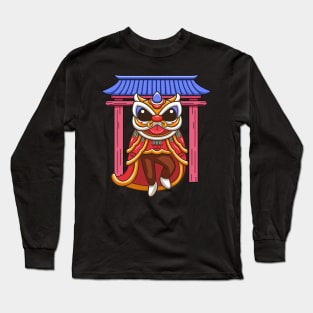 chinese year lion dance Long Sleeve T-Shirt